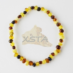 Amber bracelet baroque natural mix beads